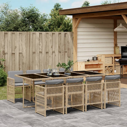 7-Delige Tuinset Met Kussens Poly Rattan