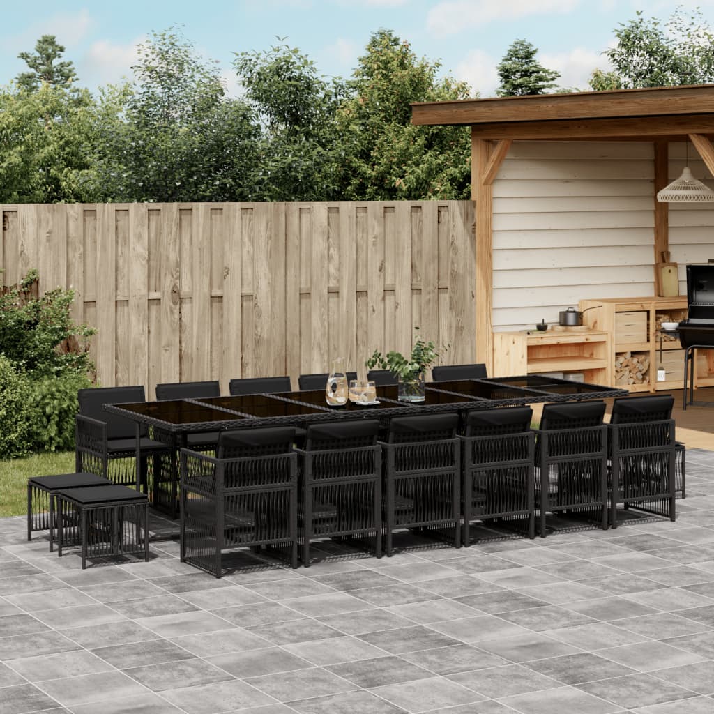 13-Delige Tuinset Met Kussens Poly Rattan