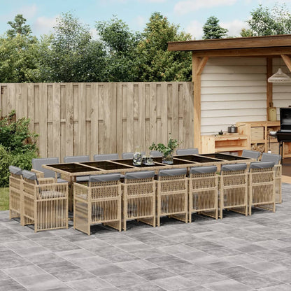 11-Delige Tuinset Met Kussens Poly Rattan
