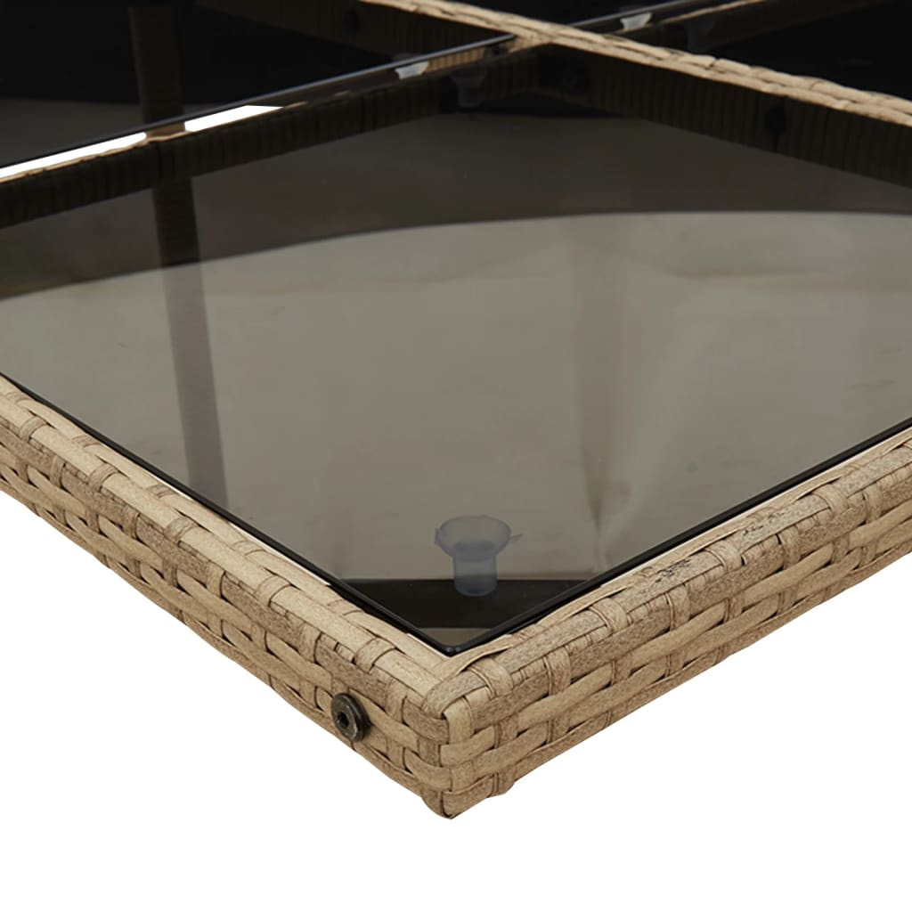 15-Delige Tuinset Met Kussens Poly Rattan