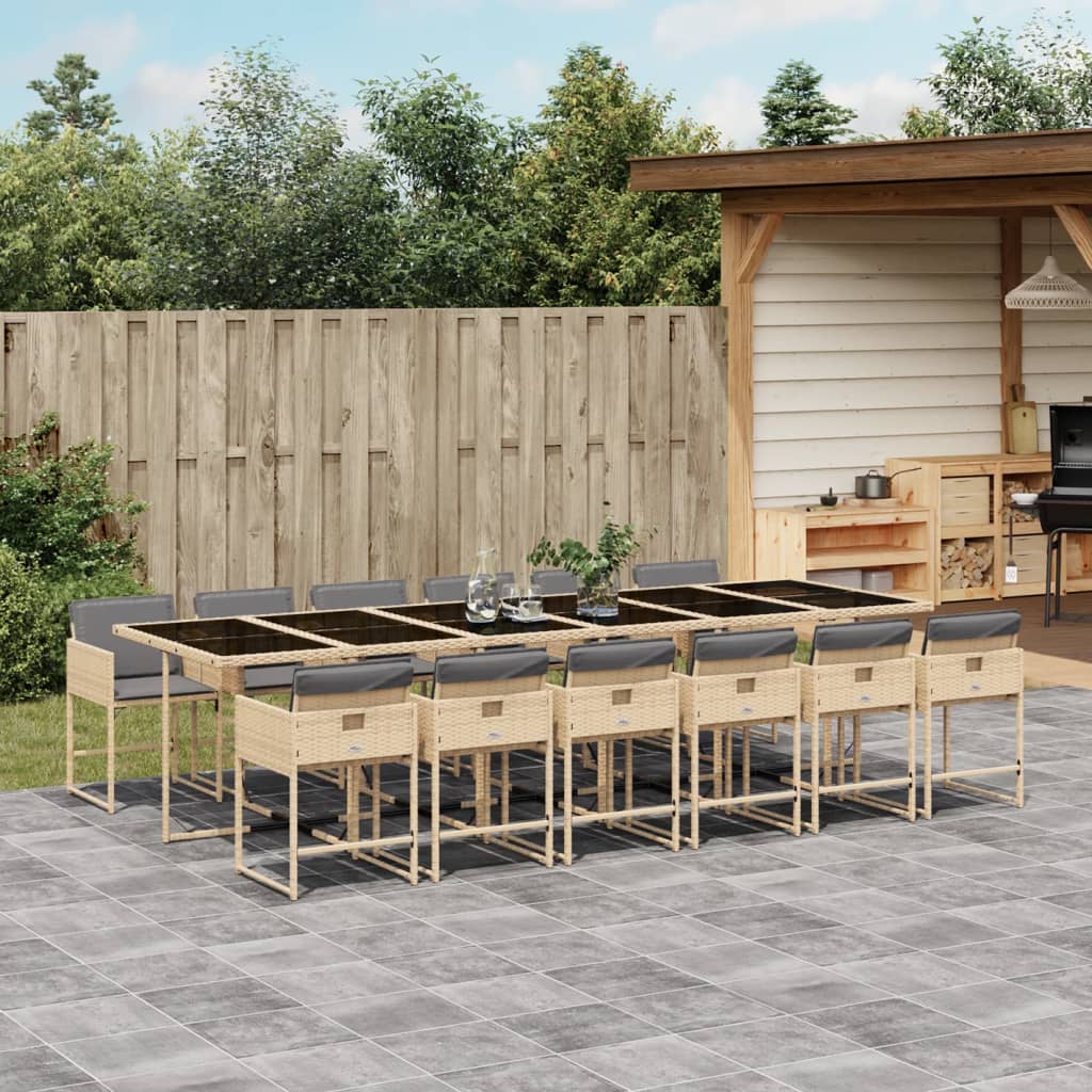 5-Delige Tuinset Met Kussens Poly Rattan
