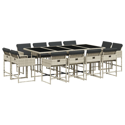 13-Delige Tuinset Met Kussens Poly Rattan