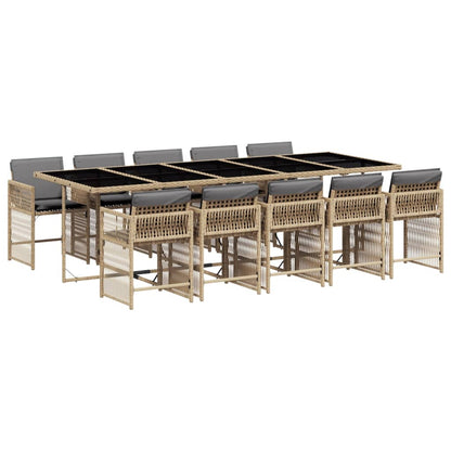 11-Delige Tuinset Met Kussens Poly Rattan
