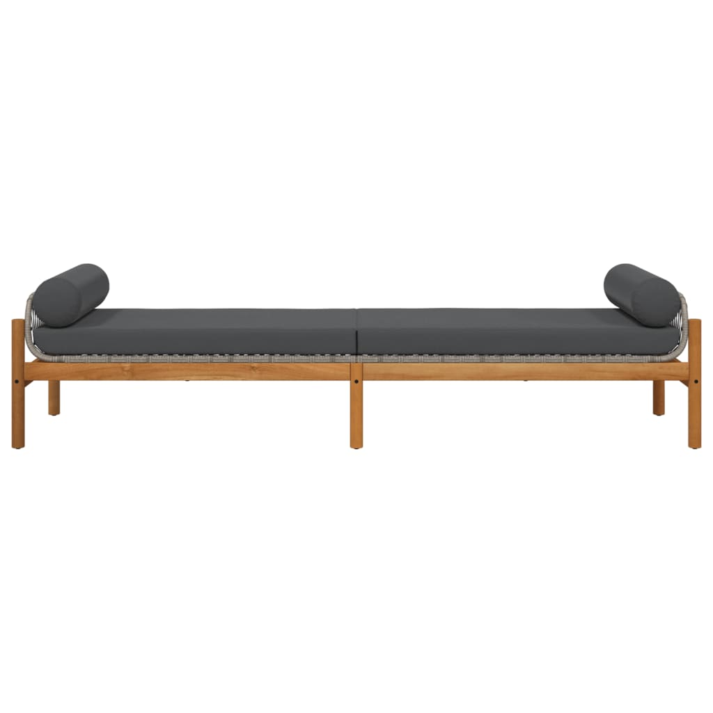 Tuinbank Met Kussen Poly Rattan Acacia