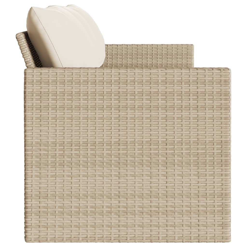 Tuinbank 3-Zits Met Kussens Poly Rattan