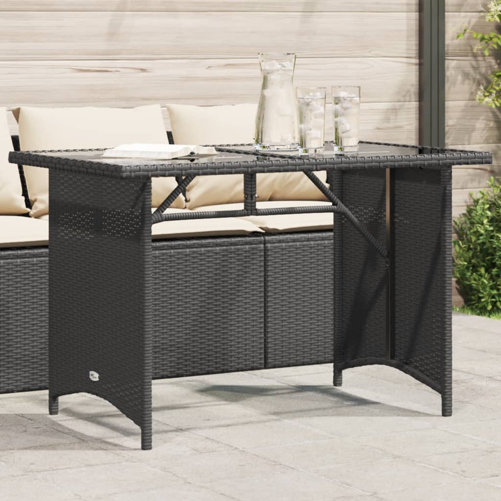 Tuintafel Met En Blad 110X68X70 Cm Poly Rattan