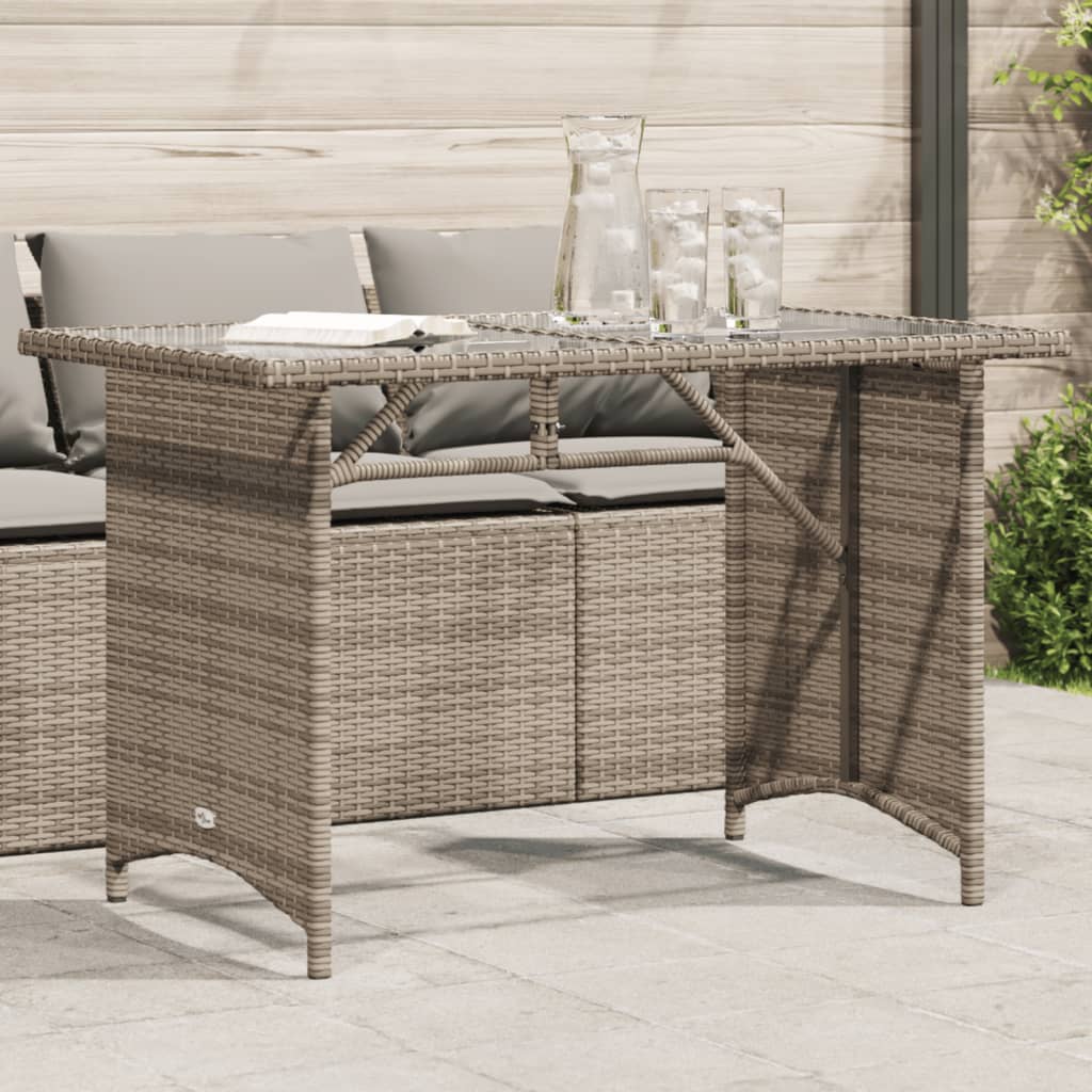 Tuintafel Met En Blad 110X68X70 Cm Poly Rattan