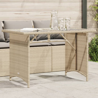 Tuintafel Met En Blad 110X68X70 Cm Poly Rattan