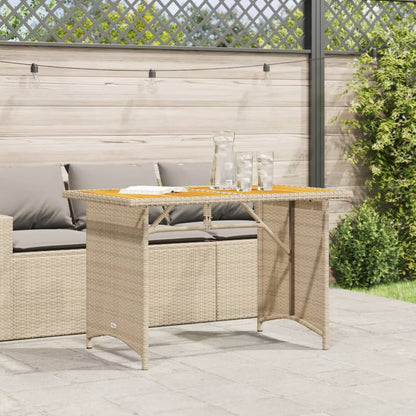 Tuintafel Met En Blad 110X68X70 Cm Poly Rattan