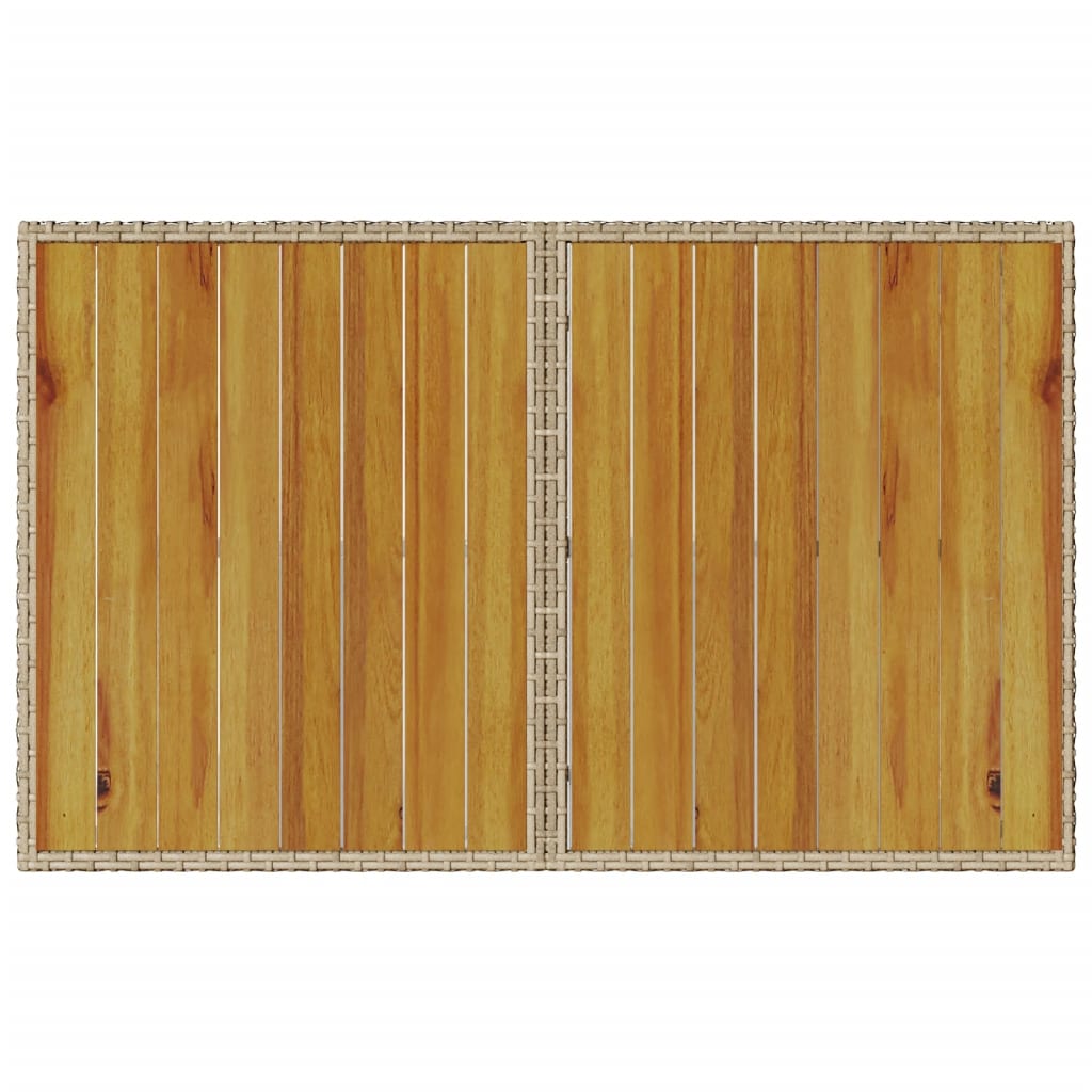Tuintafel Met En Blad 110X68X70 Cm Poly Rattan