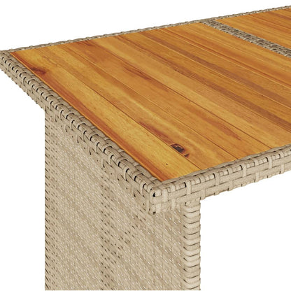 Tuintafel Met En Blad 110X68X70 Cm Poly Rattan