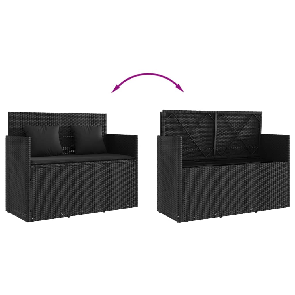 Tuinbank Met Kussens Poly Rattan