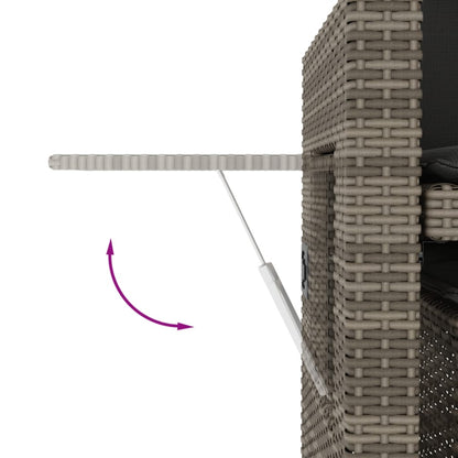 Tuinbankje Verstelbaar Met Kussens Poly Rattan