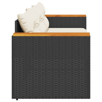 Tuinbank 3-Zits Met Kussens Poly Rattan