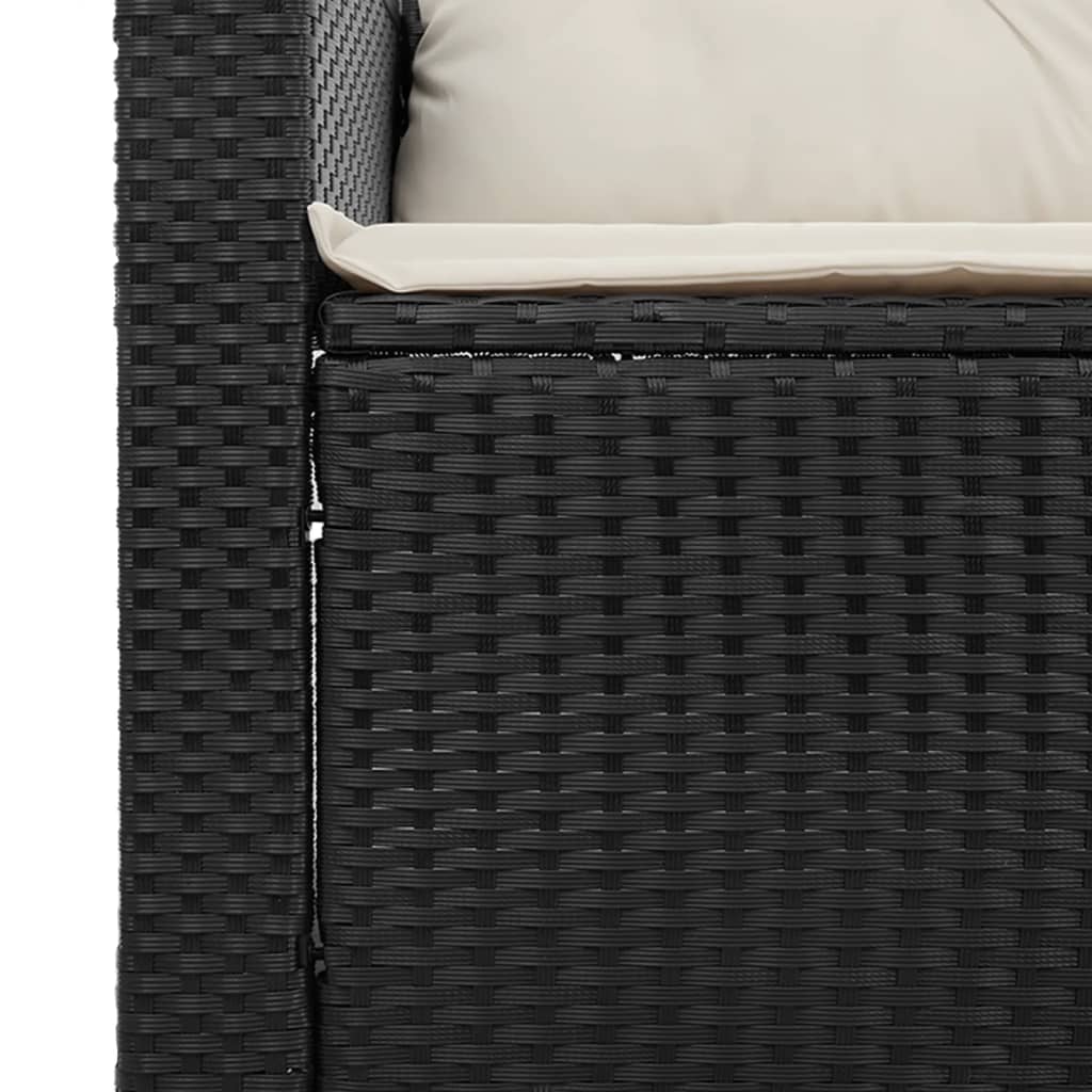 Tuinbank 3-Zits Met Kussens Poly Rattan