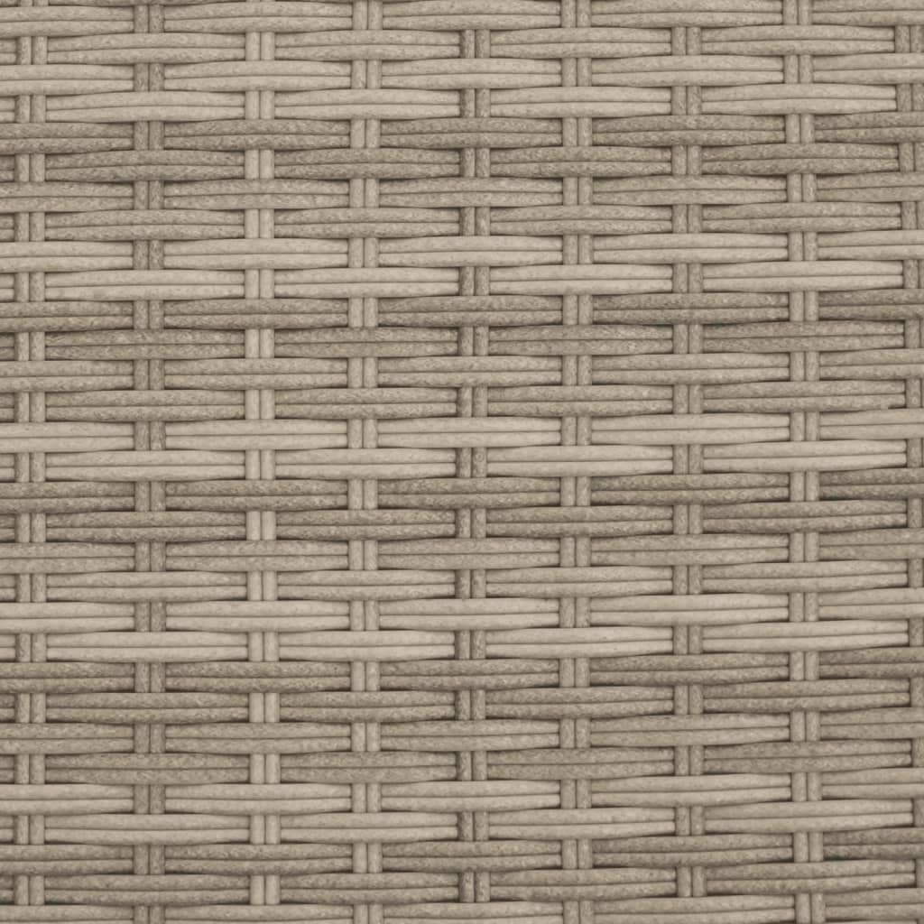 Tuinbank 2-Zits Parasol En Voetenbanken Poly Rattan