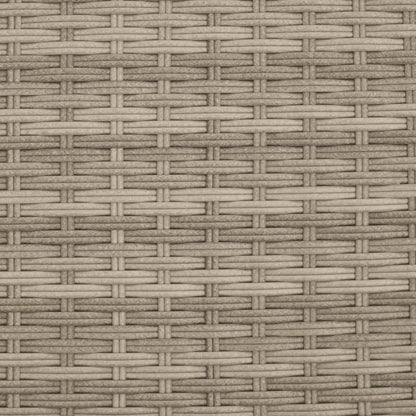 Tuinbank 2-Zits Parasol En Voetenbanken Poly Rattan