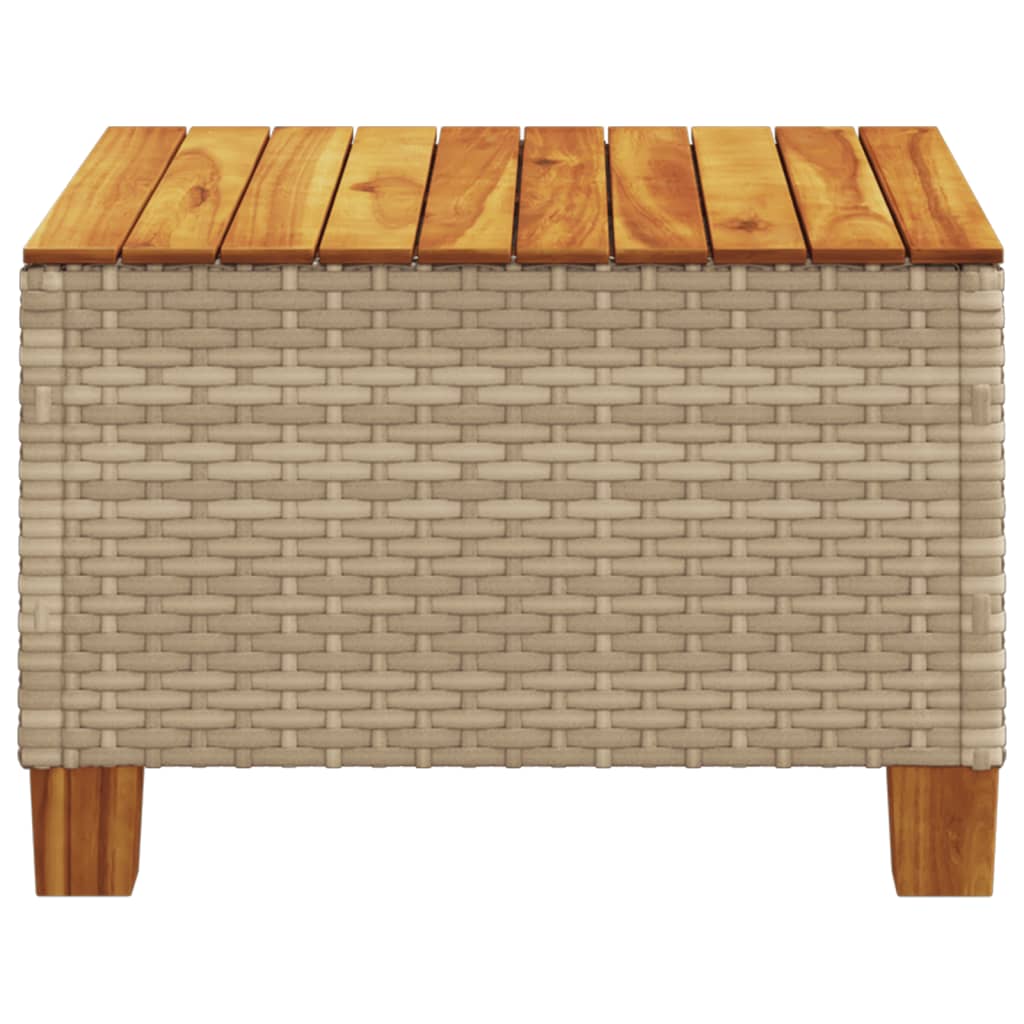 Tuintafel 55X55X36 Cm Poly Rattan En Acaciahout