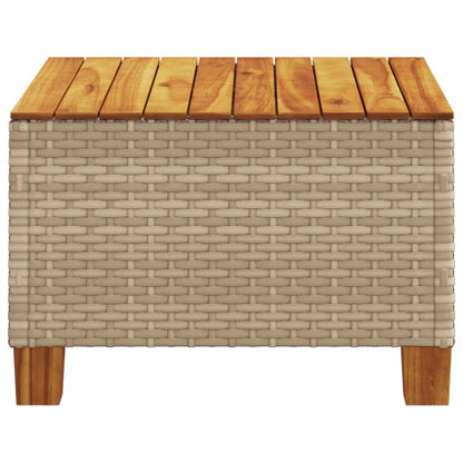 Tuintafel 55X55X36 Cm Poly Rattan En Acaciahout