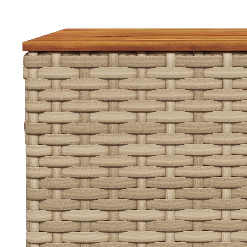 Tuintafel 55X55X36 Cm Poly Rattan En Acaciahout