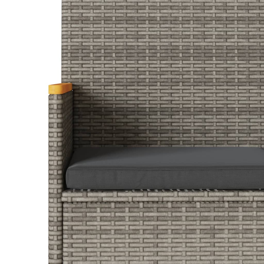 Tuinbank 2-Zits Met Kussens En Tafel Poly Rattan