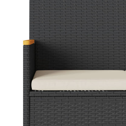 Tuinbank 3-Zits Met Kussens Poly Rattan