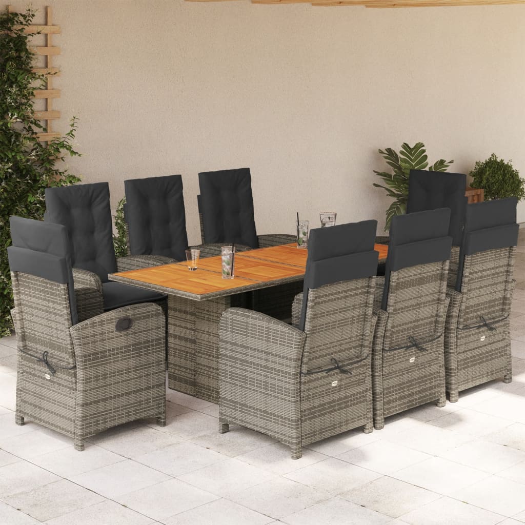 7-Delige Tuinset Met Kussens Poly Rattan
