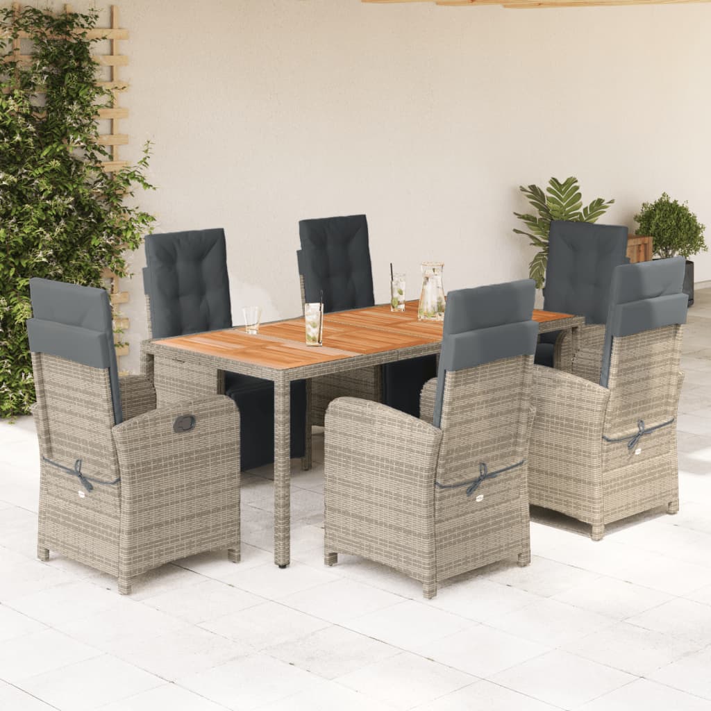 5-Delige Tuinset Met Kussens Poly Rattan