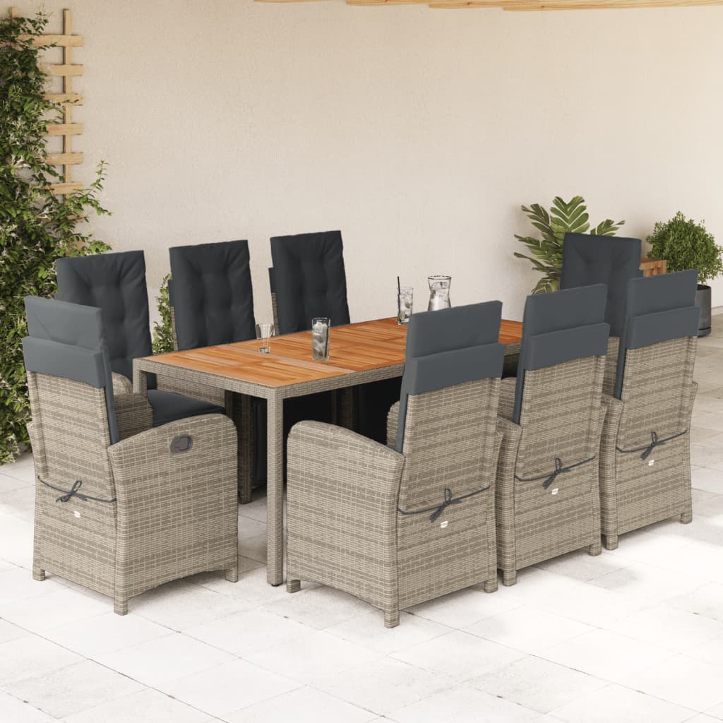 5-Delige Tuinset Met Kussens Poly Rattan