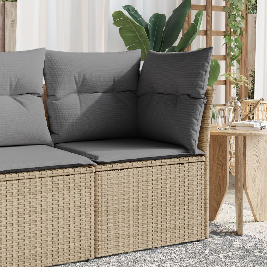 Tuinstoel Zonder Armleuning Met Kussens Poly Rattan