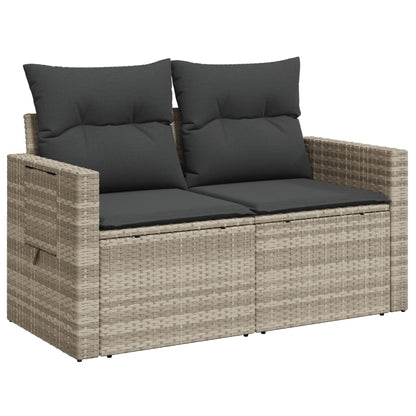 Tuinbank 2-Zits Met Kussens Poly Rattan