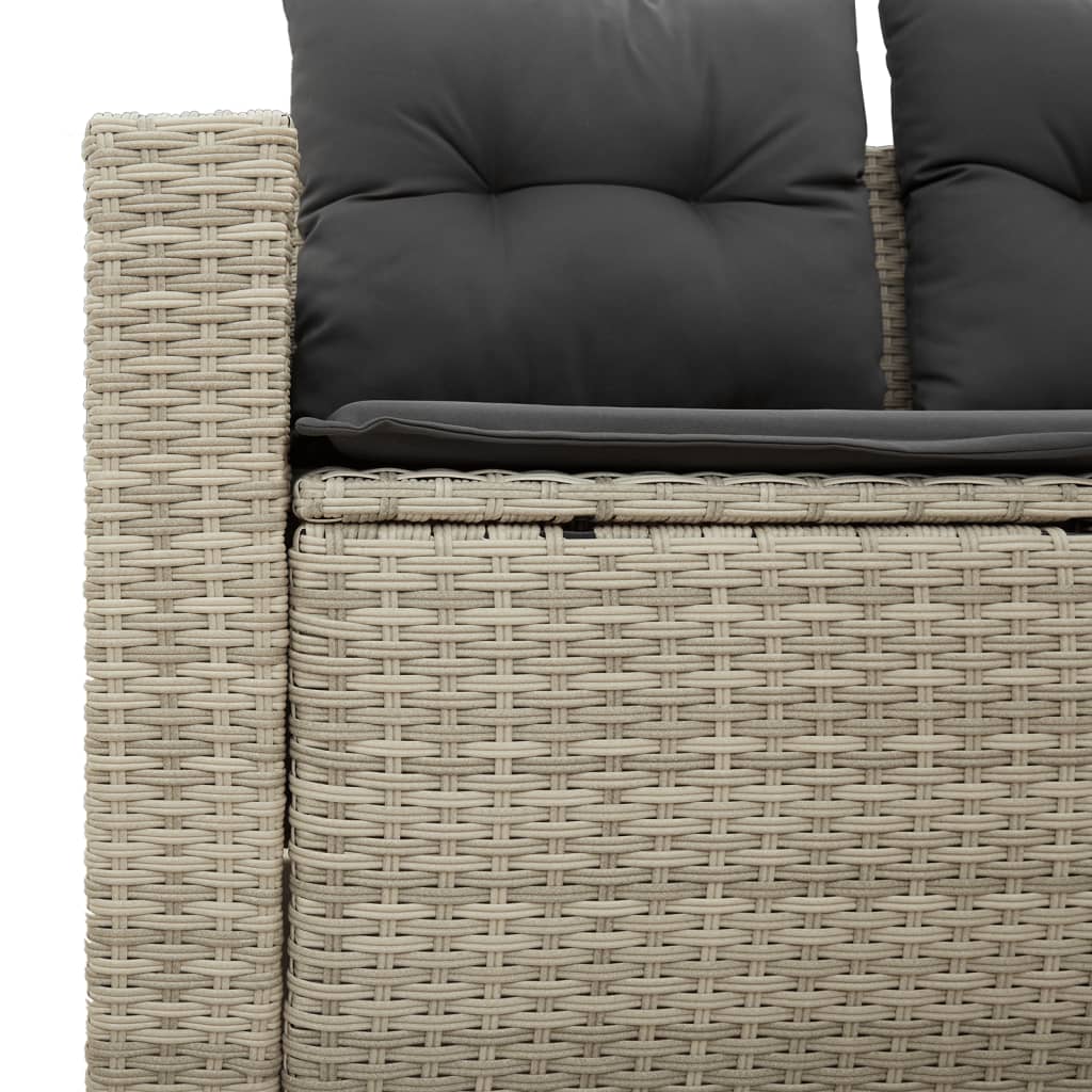 Tuinbank 2-Zits Met Kussens Poly Rattan