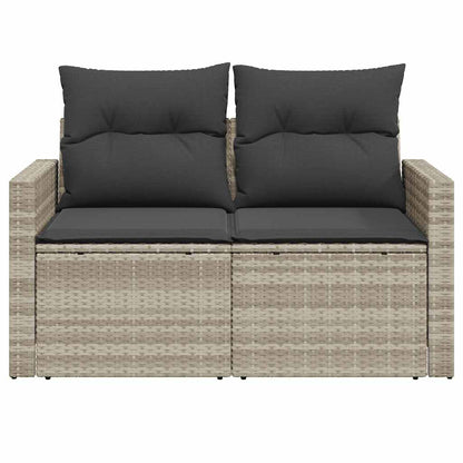 Tuinbank 2-Zits Met Kussens Poly Rattan