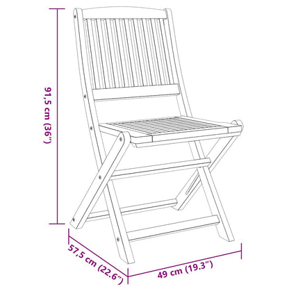 3-Delige Tuinset Massief Acaciahout