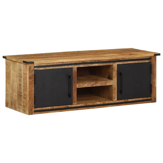 Tv-Meubel Met Deuren 105X33X36Cm Massief Mangohout