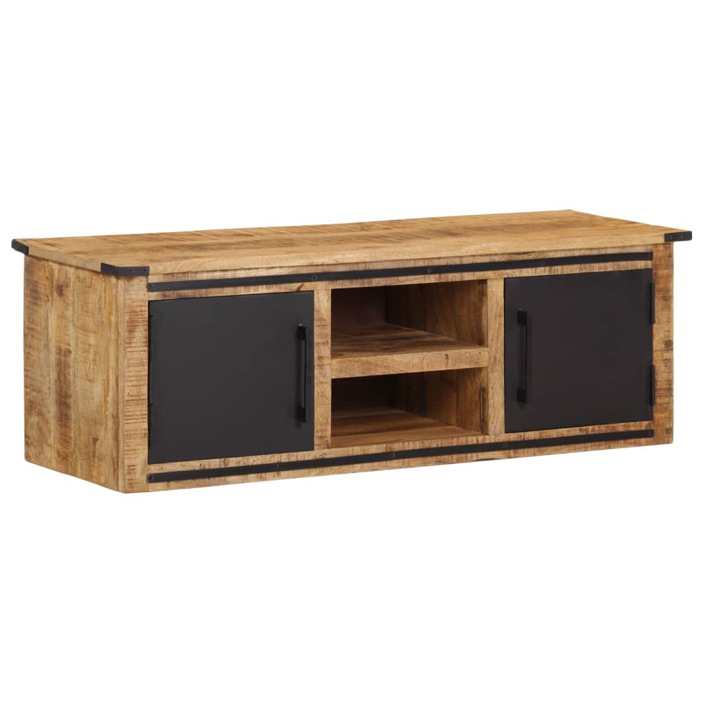 Tv-Meubel Met Deuren 105X33X36Cm Massief Mangohout