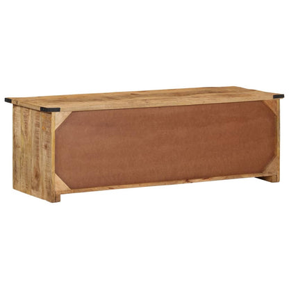 Tv-Meubel Met Deuren 105X33X36Cm Massief Mangohout