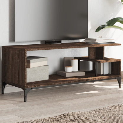 Tv-Meubel 102X40X41 Cm Hout En Gepoedercoat Staal