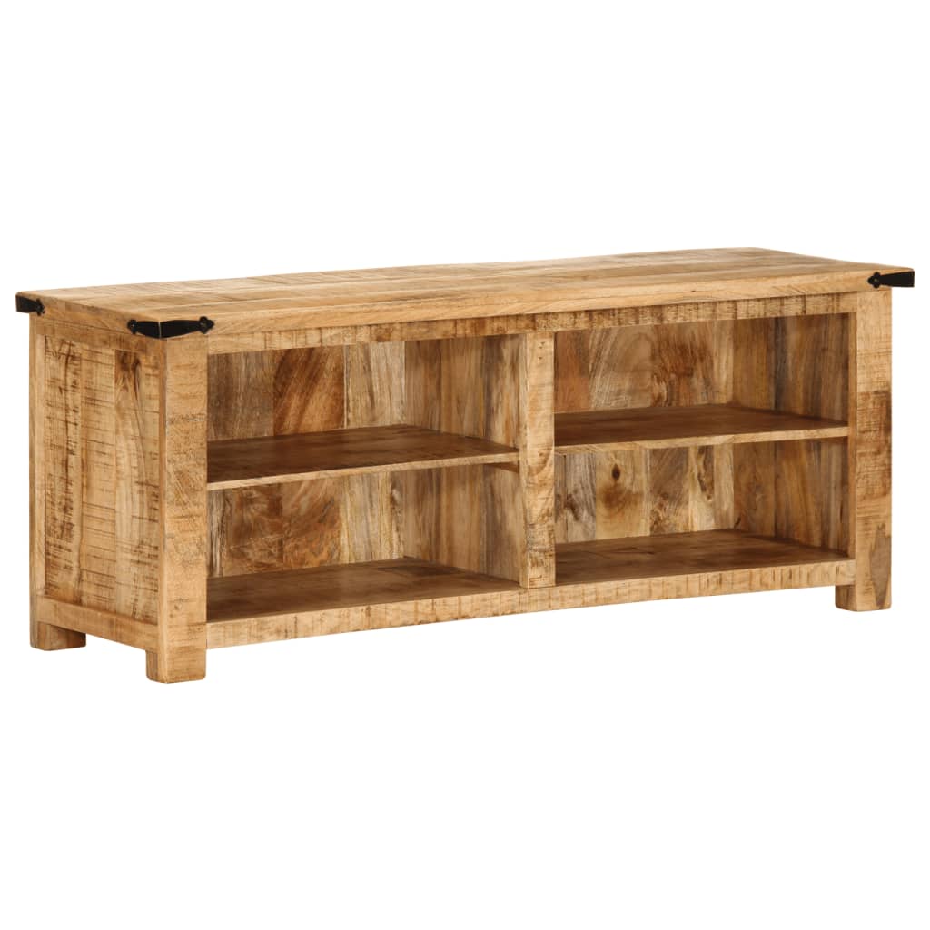 Tv-Meubel 110X35X40 Cm Massief Ruw Mangohout Geel