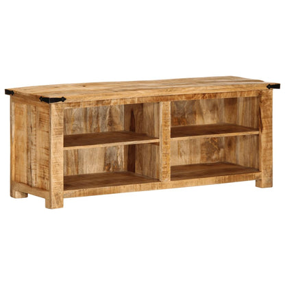 Tv-Meubel 110X35X40 Cm Massief Ruw Mangohout Geel