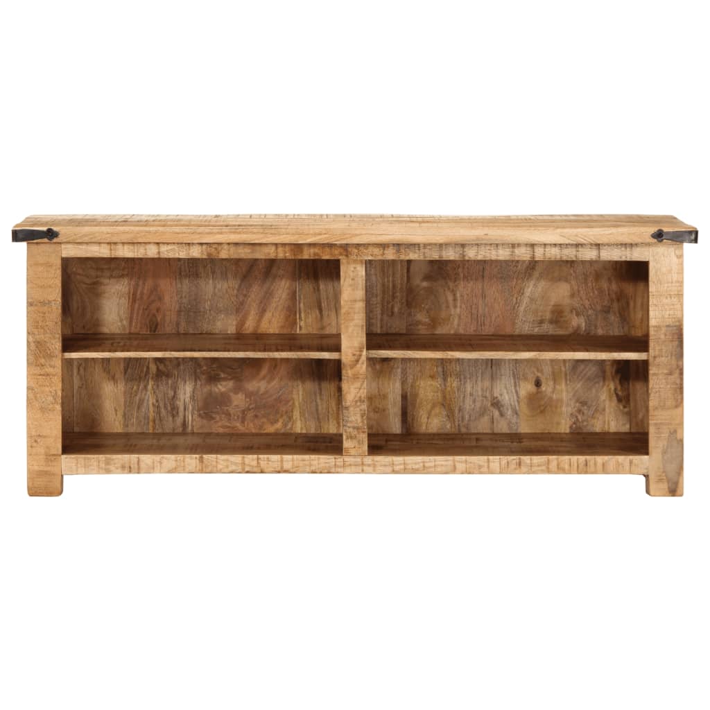 Tv-Meubel 110X35X40 Cm Massief Ruw Mangohout Geel