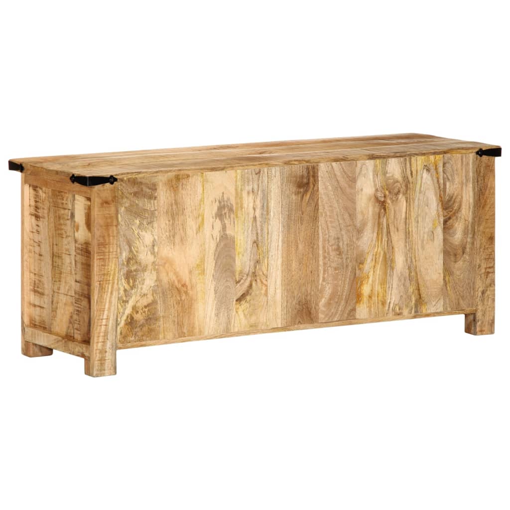 Tv-Meubel 110X35X40 Cm Massief Ruw Mangohout Geel