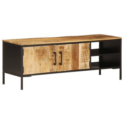 Tv-Meubel 110X35X40 Cm Massief Ruw Mangohout