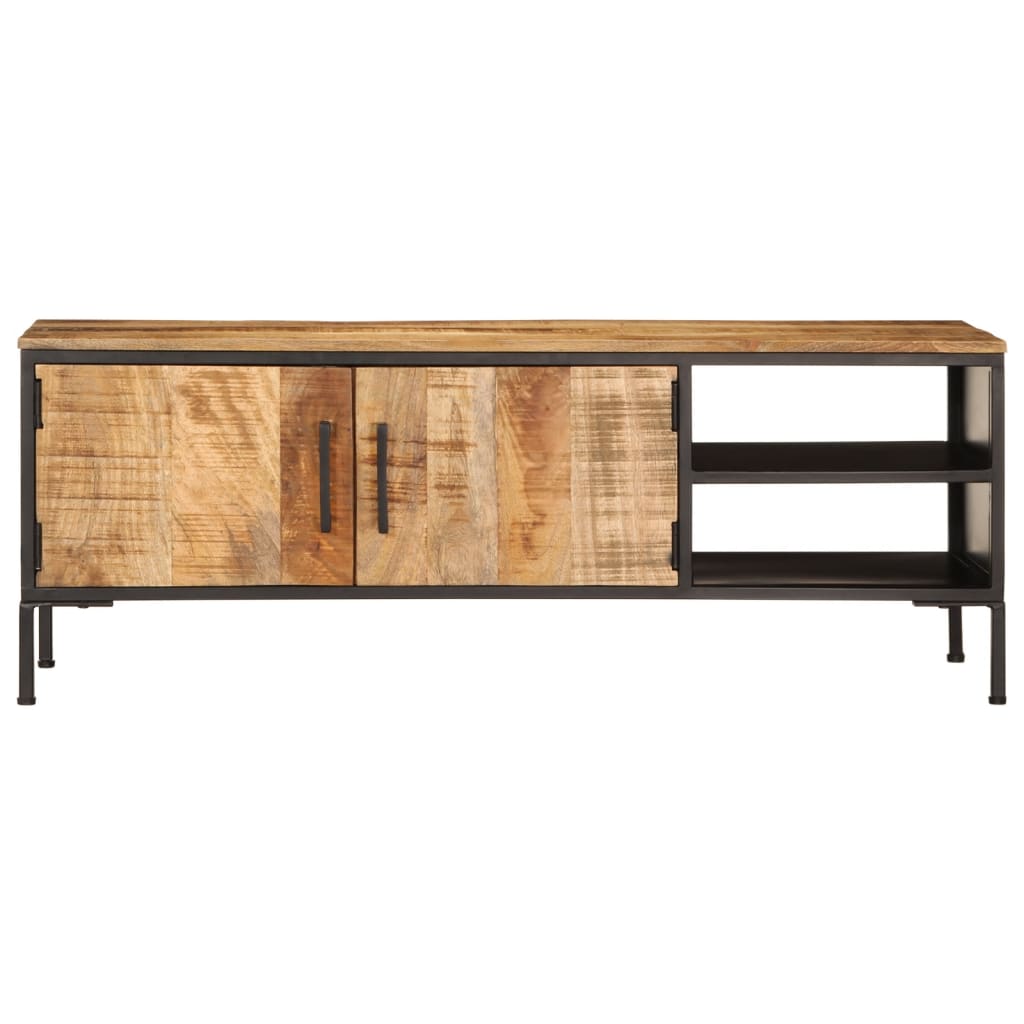 Tv-Meubel 110X35X40 Cm Massief Ruw Mangohout