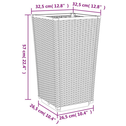 Plantenbakken 32,5X32,5X57 Cm Polypropeen Grijs