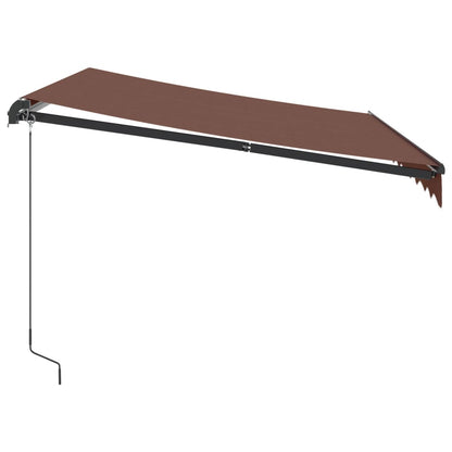 Luifel Handmatig Uittrekbaar Met Led's 300X250 Cm Bruin