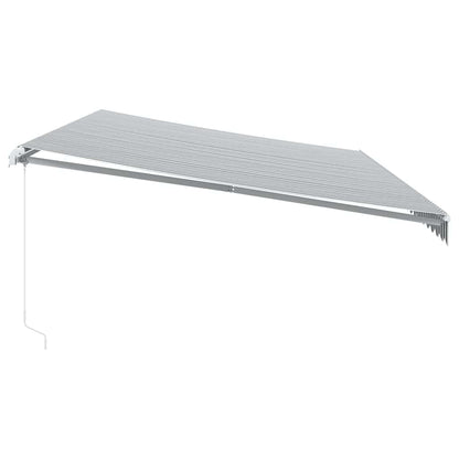 Luifel Handmatig Uittrekbaar En Led 600X300 Cm En Wit