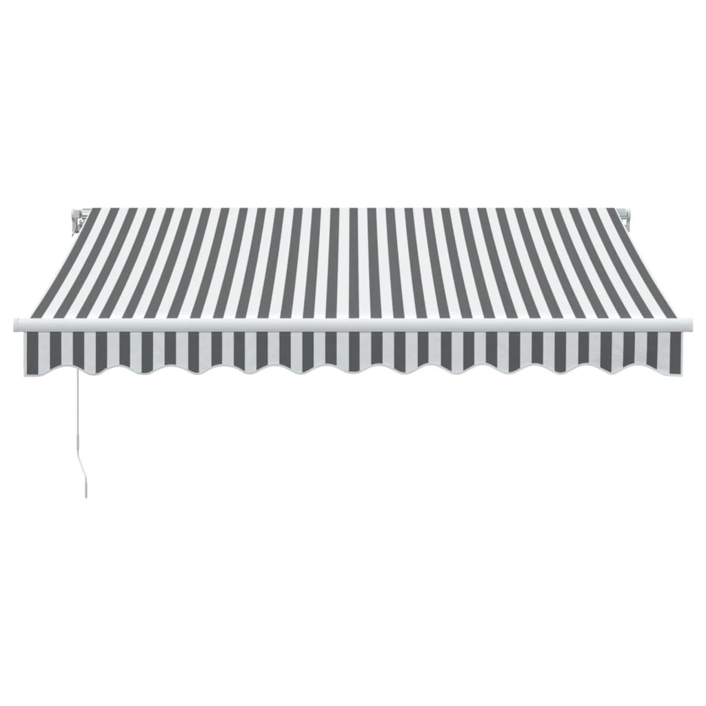 Luifel Handmatig Uittrekbaar 300X250 Cm Antraciet En Wit