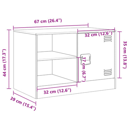 Tv-Meubel 67X39X44 Cm Staal