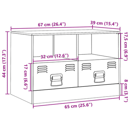 Tv-Meubel 67X39X44 Cm Staal